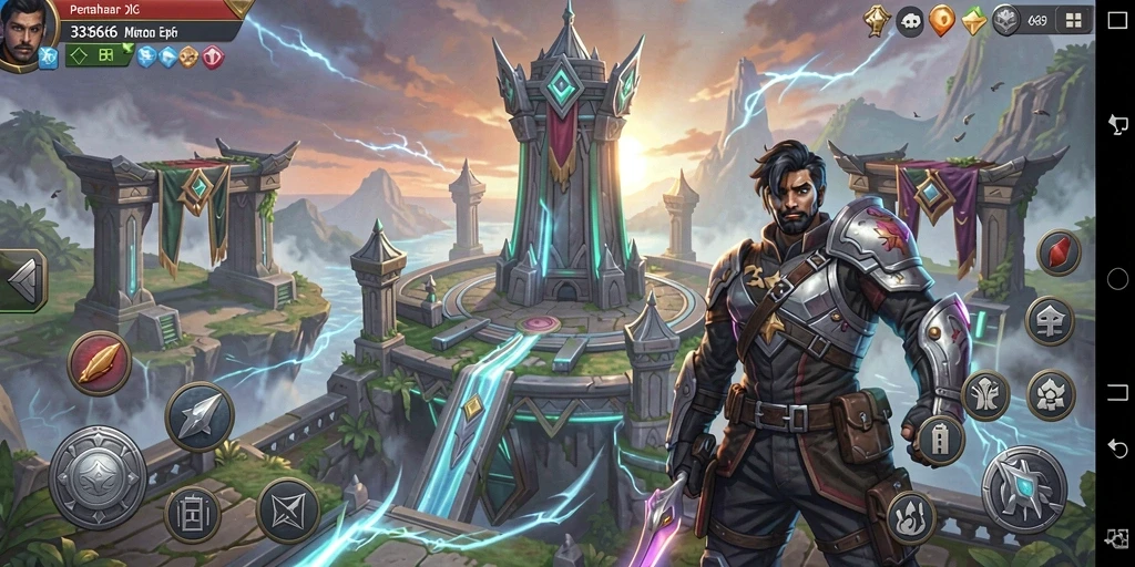 Tampilan gameplay menara pertahanan yang mendebarkan di 333666.