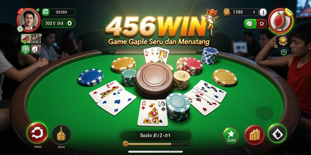 Gameplay seru Gaple di 456WIN dengan fitur interaktif.