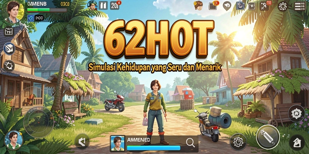 Tampilan gameplay seru dari 62HOT yang menunjukkan aktivitas simulasi yang menarik.