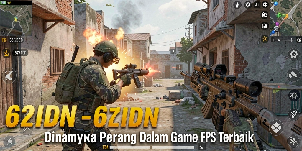 Tampilan gameplay seru di 62IDN dengan aksi tembak menembak yang menegangkan.