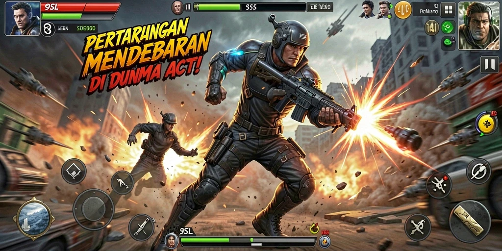 Screenshot menangkap momen seru aksi pertarungan di 9SL.