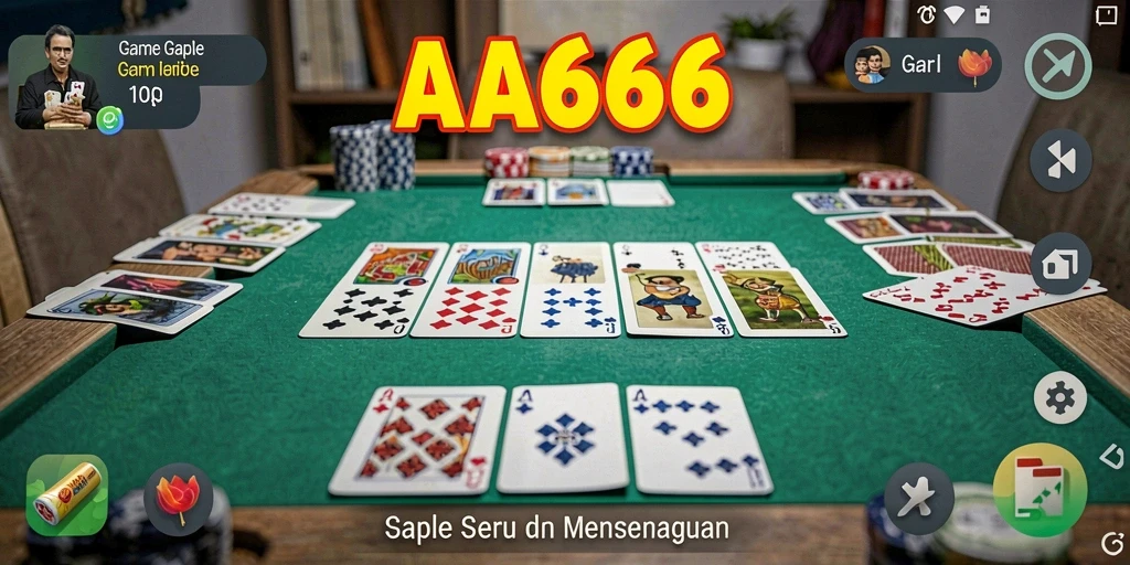 Tampilan gameplay AA666 yang menarik saat bermain Gaple.