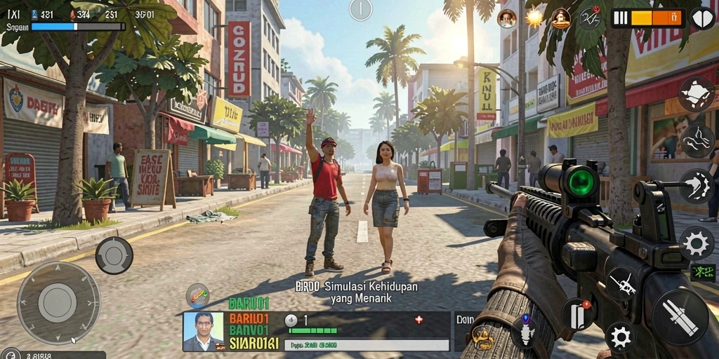 Tampilan gameplay BARU01 yang menarik dan interaktif.