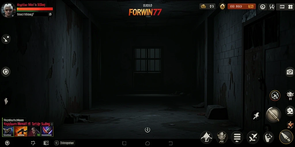 Tampilan gameplay FORWIN77 yang menghantui dan menegangkan.