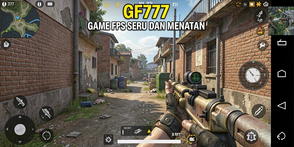 Tampilan gameplay menegangkan di GF777 dengan aksi FPS yang intens.