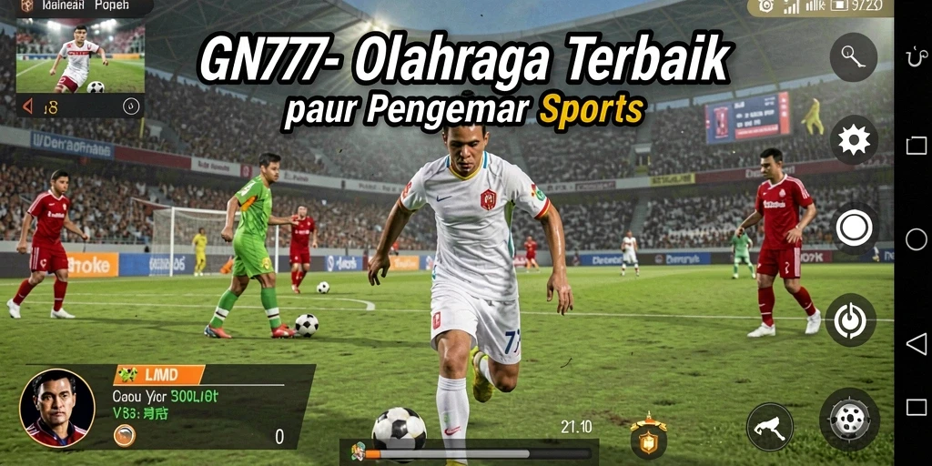Tampilan screenshot gameplay GN777 dengan aksi olahraga yang seru.