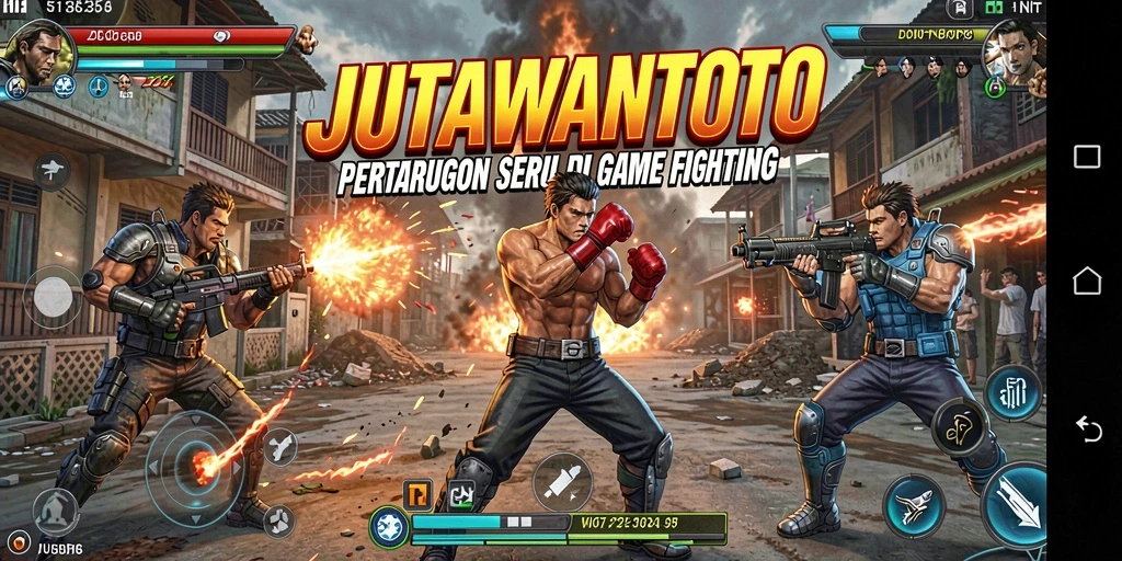 Tampilan gameplay JUTAWANTOTO yang menegangkan saat pertarungan.