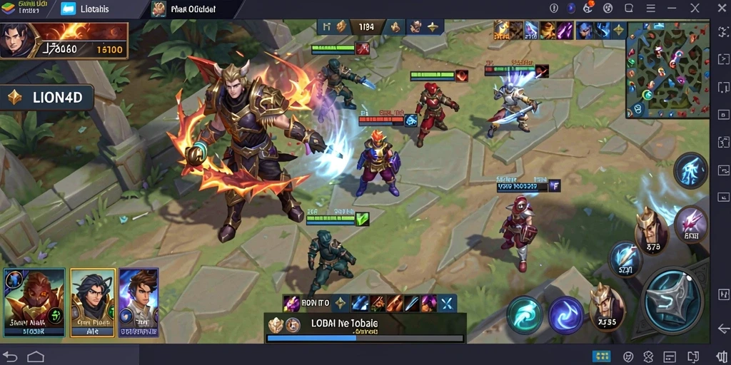 Tangkapan layar gameplay <strong>LION4D</strong> yang menunjukkan aksi pertempuran intens.