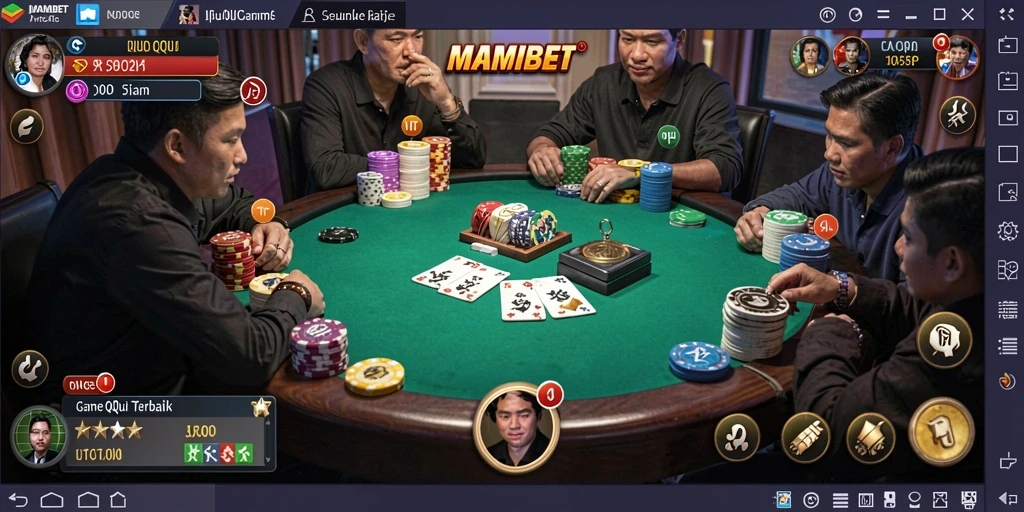 Tampilan game QiuQiu yang menarik di MAMIBET.