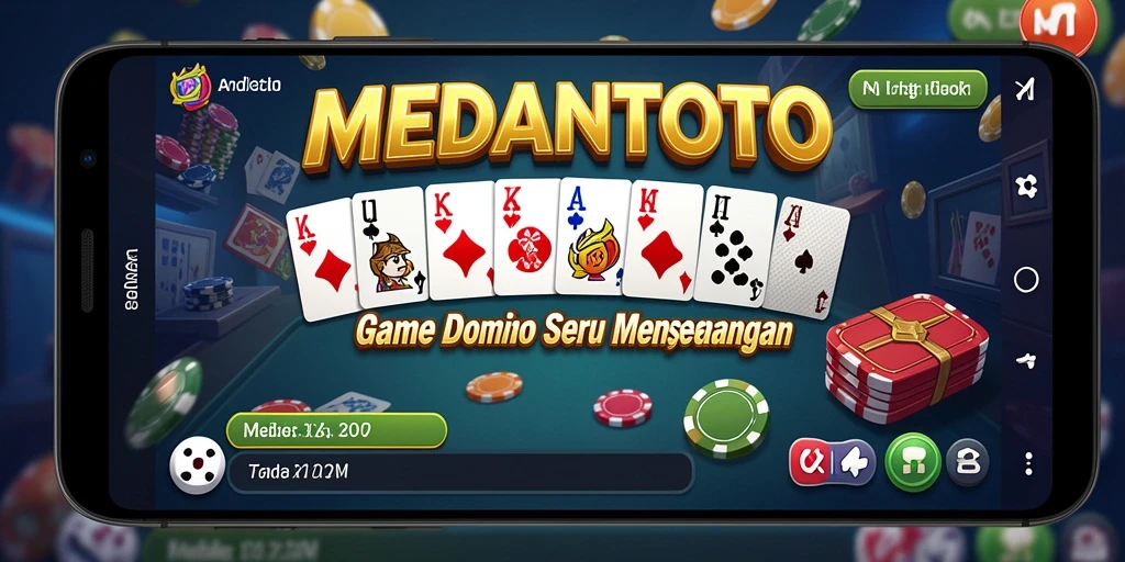 Tampilan gameplay Domino yang seru dan interaktif di MEDANTOTO.