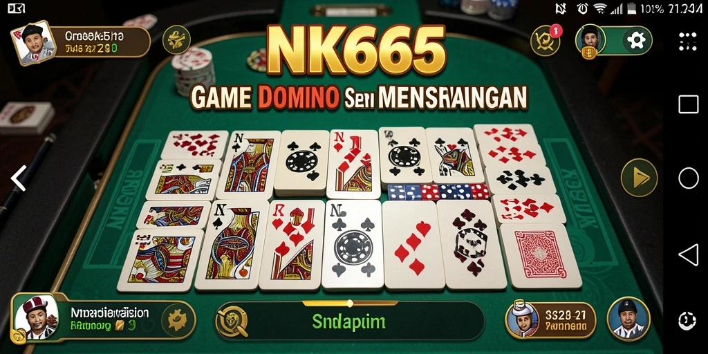 Tampilan seru gameplay Domino di NK666 yang menantang.
