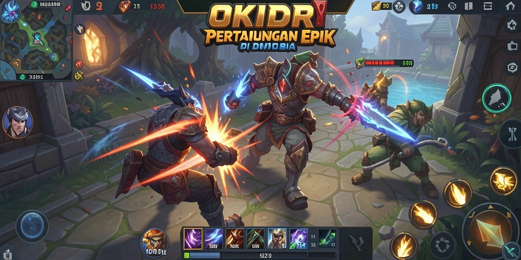 Gameplay seru dalam OKIDR dengan karakter unik.