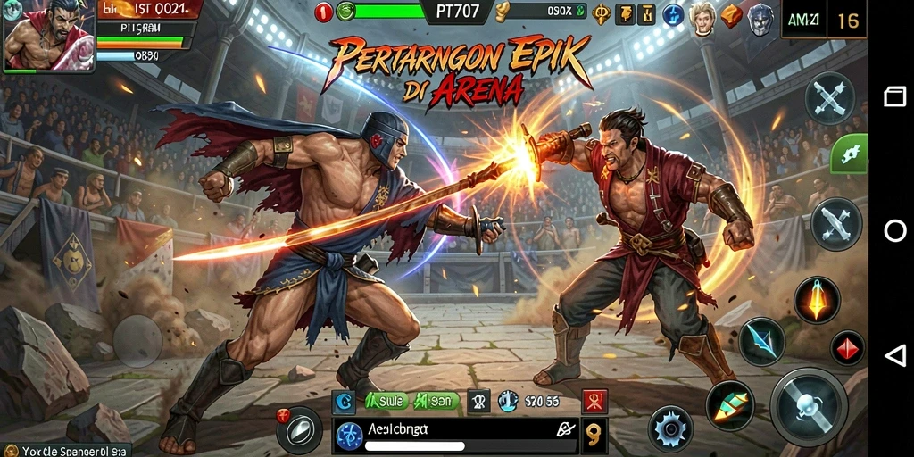 Gameplay intens PT707 dengan pertarungan mendebarkan.