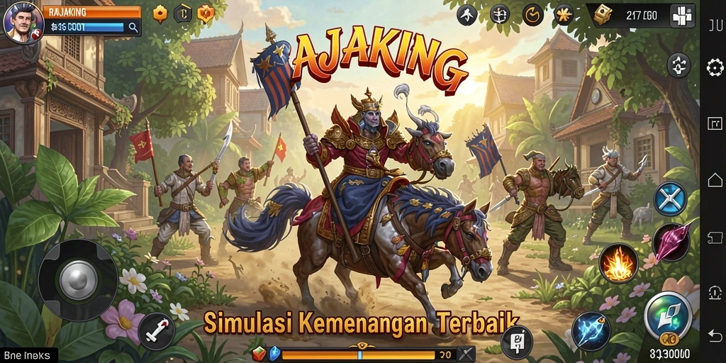 Tampilan gameplay RAJAKING yang seru dan menghibur.