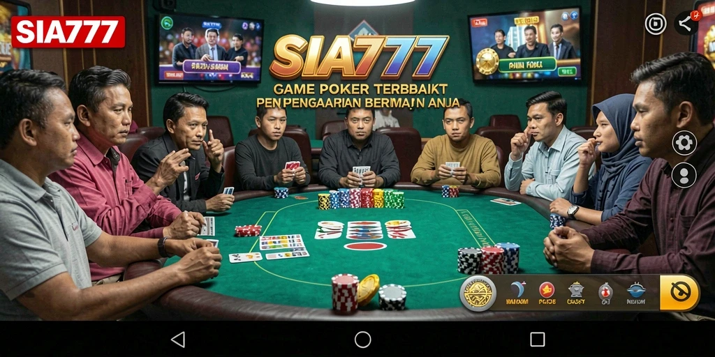 Tampilan gameplay SIA777 yang mengesankan dengan suasana Poker yang nyata.