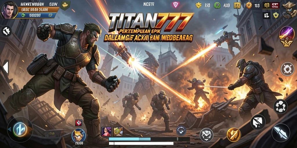Tampilan gameplay seru dari TITAN777 dengan aksi mendebarkan.