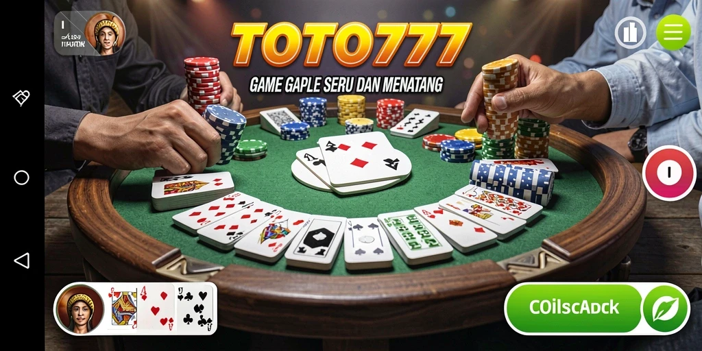 Tampilan gameplay seru Gaple di TOTO777 yang mengasyikkan.