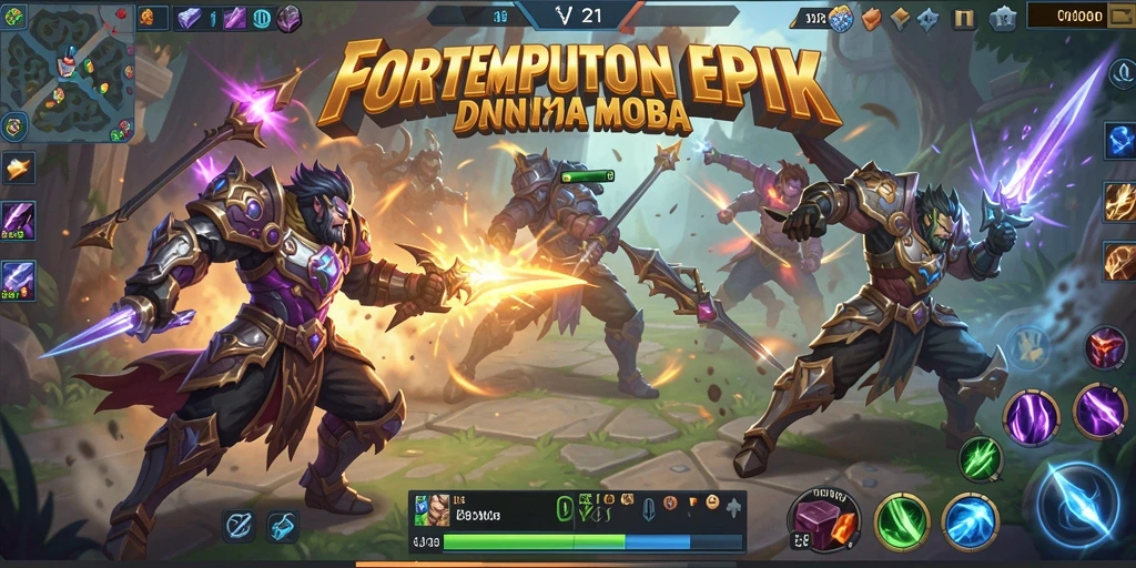 Tampilan menarik dari permainan MOBA V21 dengan aksi seru.