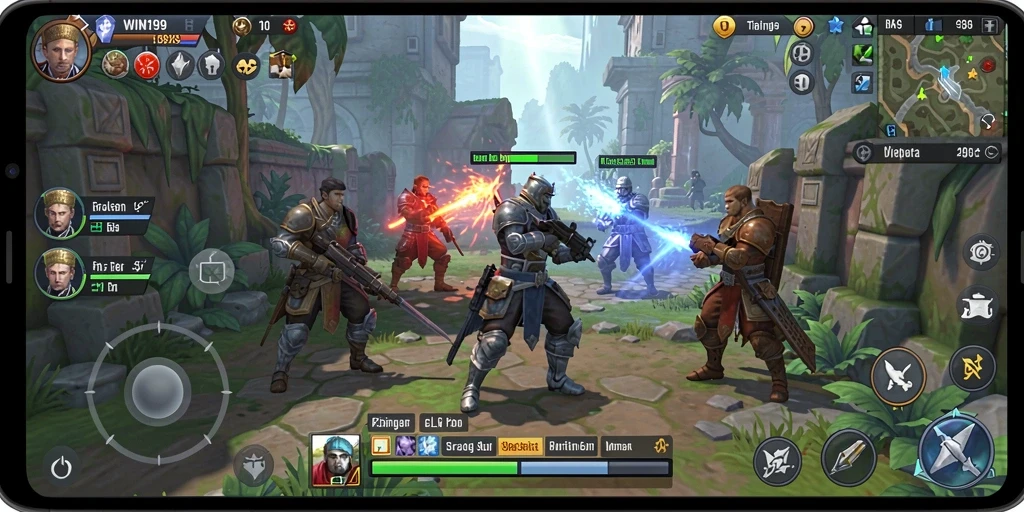 Tampilan gameplay epik di dunia strategi WIN199.
